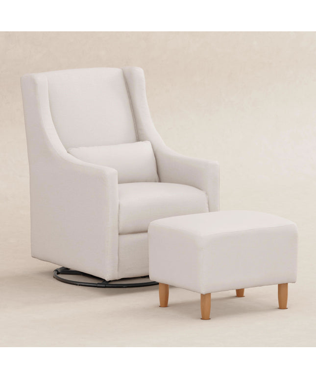 Toco Swivel Glider and Ottoman in Eco-Performance Fabric | Water Repellent & Stain Resistant