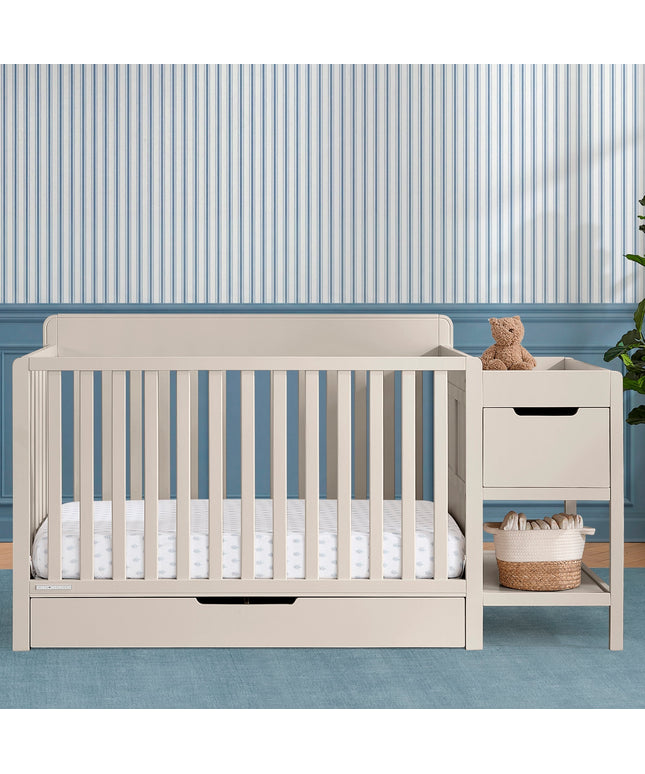 Maya 5-in-1 Convertible Crib and Changer with Storage