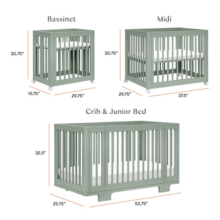 Yuzu 8-in-1 Convertible Crib with All-Stages® Conversion Kits
