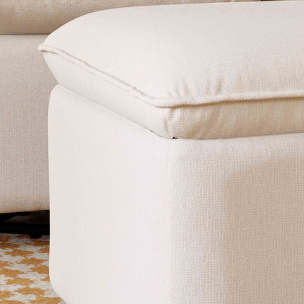 Cali Storage Ottoman in Eco-Performance Fabric | Water Repellent & Stain Resistant