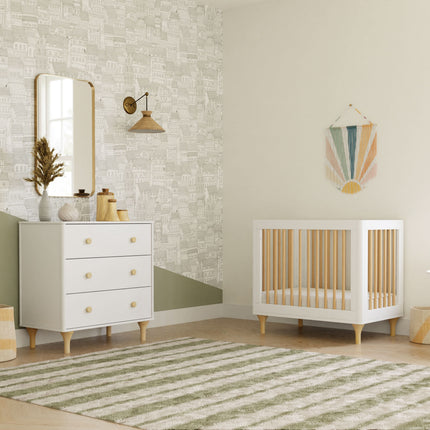 Lolly 4-in-1 Convertible Mini Crib with Toddler Bed Conversion Kit