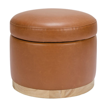 Naka Storage Ottoman in Vegan Leather