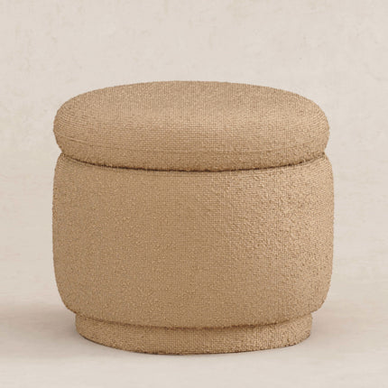 Enoki Storage Ottoman in Boucle