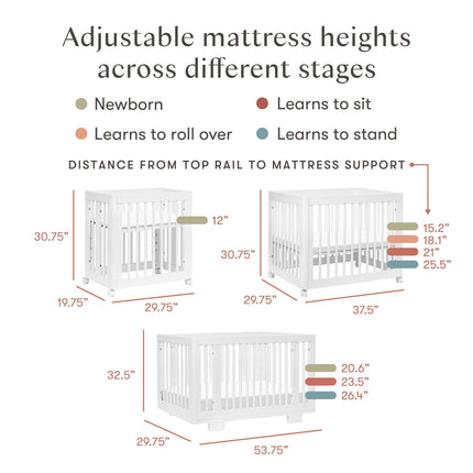 Yuzu 8-in-1 Convertible Crib with All-Stages® Conversion Kits