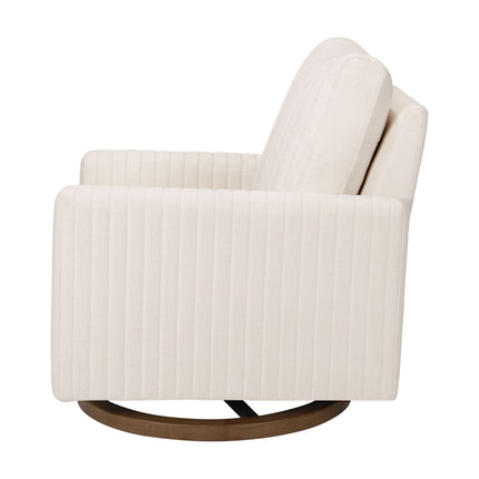 Poe Channeled Swivel Glider in Eco-Performance Fabric | Water Repellent & Stain Resistant