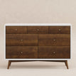 Warm White with Natural Walnut