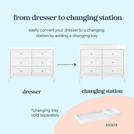 Chloe Regency 6-Drawer Dresser