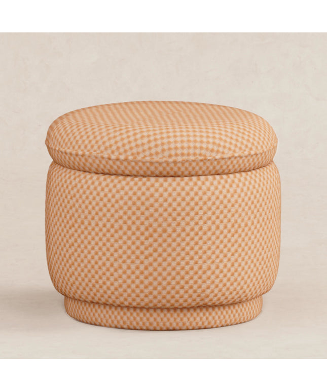 Enoki Storage Ottoman in Velvet Checker