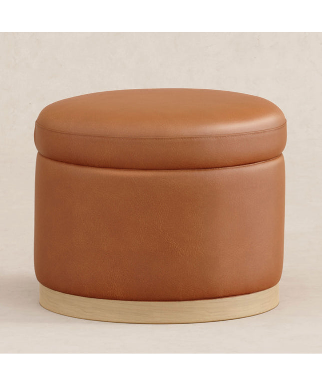Naka Storage Ottoman in Vegan Leather
