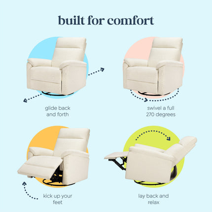 Suzy Electronic Recliner and Swivel Glider | USB Charging Port