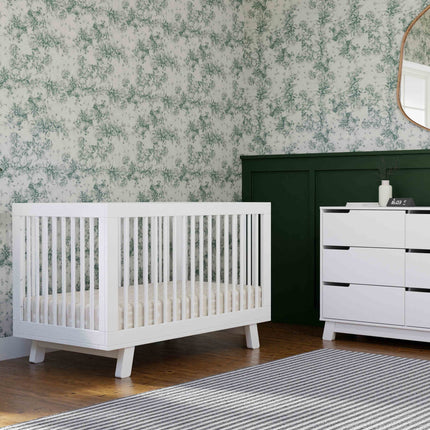 Hudson 3-in-1 Convertible Crib with Toddler Bed Conversion Kit