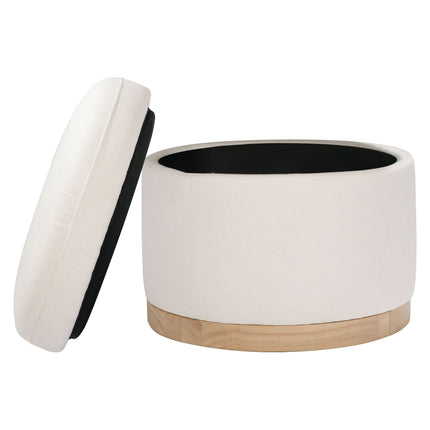 Naka Storage Ottoman in Eco-Performance Fabric | Water Repellent & Stain Resistant