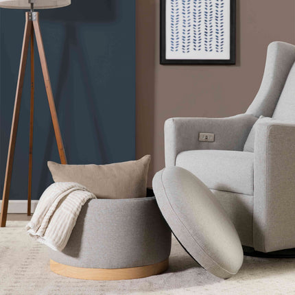 Naka Storage Ottoman in Eco-Performance Fabric | Water Repellent & Stain Resistant
