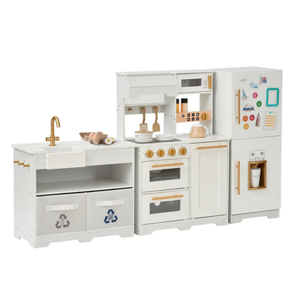 LITTLE CHEF ATLANTA LARGE MODULAR PLAY KITCHEN - WHITE/GOLD