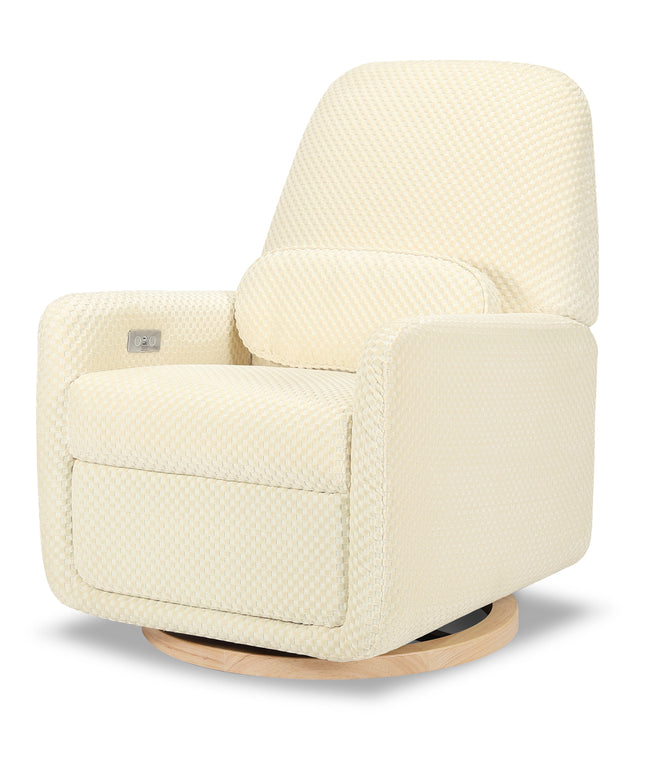 Arc Electronic Recliner and Swivel Glider in Velvet Checker with USB port