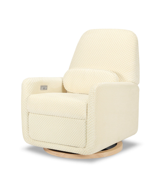 Arc Electronic Recliner and Swivel Glider in Velvet Checker with USB port