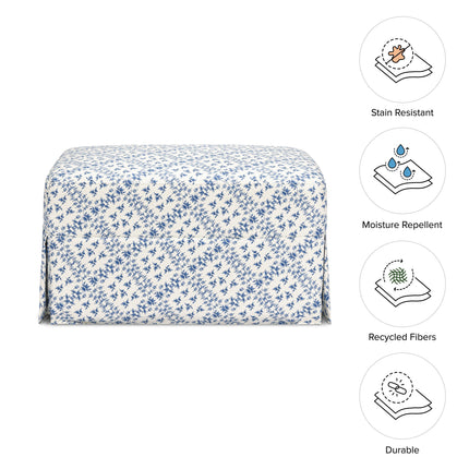 Sarah Flint x Namesake Crawford Gliding Ottoman in Eco-Performance Fabric | Water Repellent & Stain Resistant