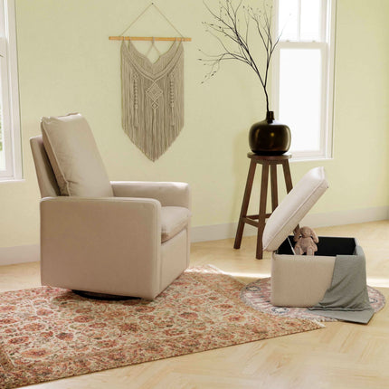 Cali Storage Ottoman in Eco-Performance Fabric | Water Repellent & Stain Resistant