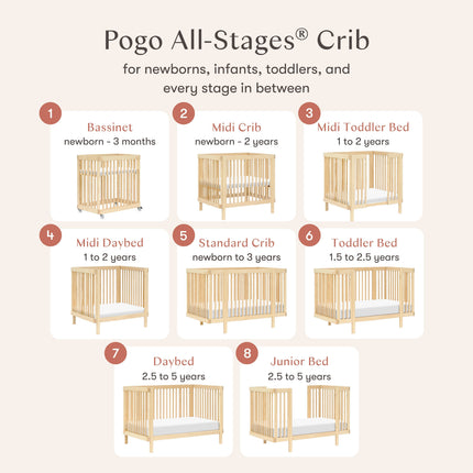 Pogo 8-in-1 Convertible Crib with All-Stages® Conversion Kits