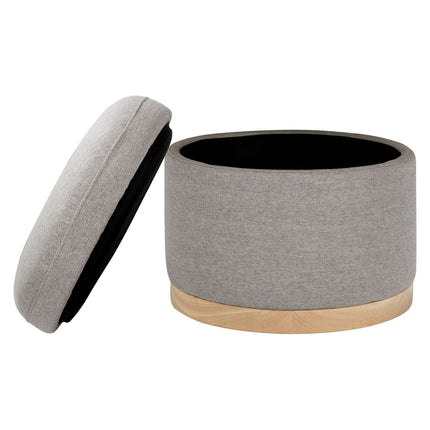 Naka Storage Ottoman in Eco-Performance Fabric | Water Repellent & Stain Resistant