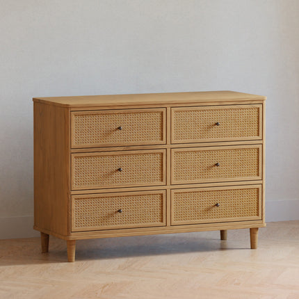 Marin with Cane 6 Drawer Assembled Dresser