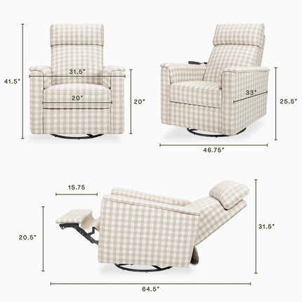 Willa Deluxe Power Recliner and Swivel Glider with Heat and Massage