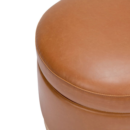 Naka Storage Ottoman in Vegan Leather