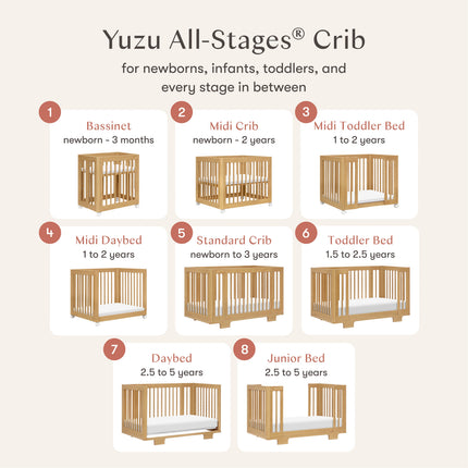 Yuzu 8-in-1 Convertible Crib with All-Stages® Conversion Kits - Retail Exclusive
