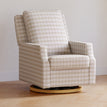 Tan Gingham with Light Wood Base
