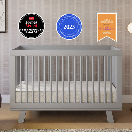 Hudson 3-in-1 Convertible Crib with Toddler Bed Conversion Kit