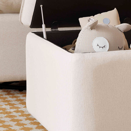 Cali Storage Ottoman in Eco-Performance Fabric | Water Repellent & Stain Resistant