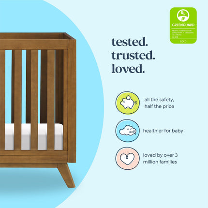 Otto 3-in-1 Convertible Mini Crib with 4" Mattress