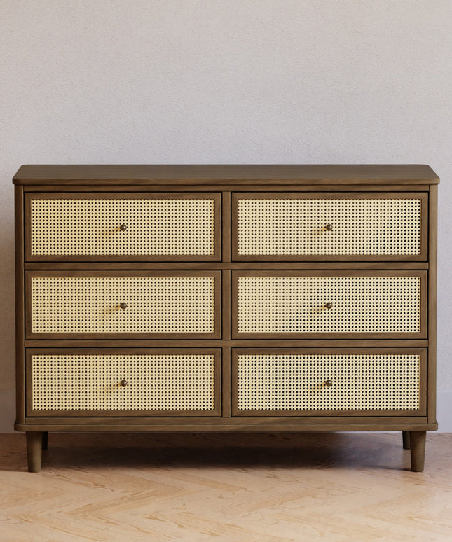 Marin with Cane 6 Drawer Assembled Dresser