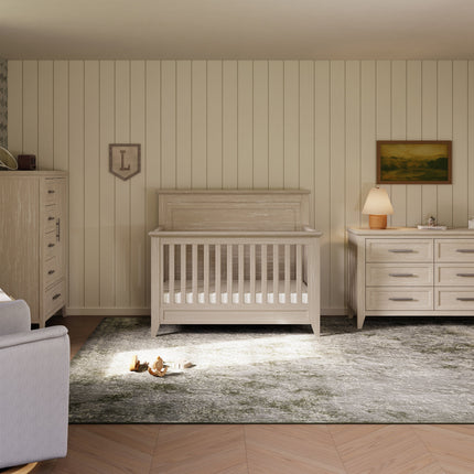 Beckett Rustic 4-in-1  Convertible Flat Top Crib