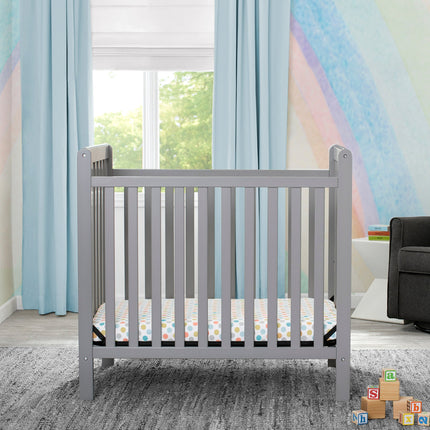 Classic Mini Crib with 2.75-inch Mattress - Convertible to Twin Bed