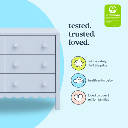 Sammy Scallop 6-Drawer Dresser