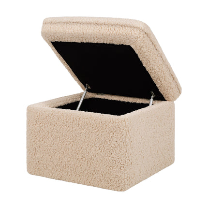 Cali Storage Ottoman in Shearling