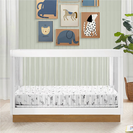 James Acrylic 4-in-1 Convertible Crib