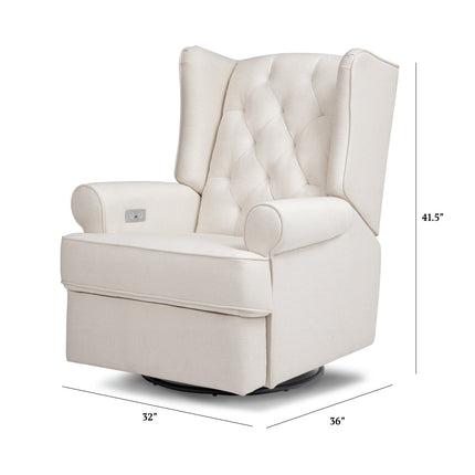 Harbour Electronic Recliner and Swivel Glider in Eco-Performance Fabric with USB port | Water Repellent & Stain Resistant