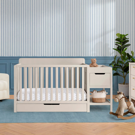 Maya 5-in-1 Convertible Crib and Changer with Storage