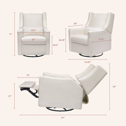 Kiwi Electronic Recliner and Swivel Glider with USB port