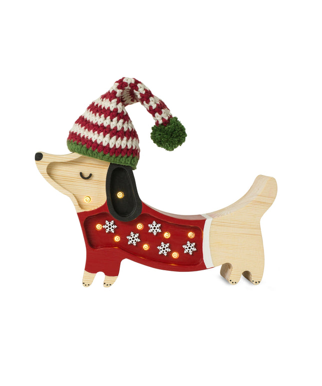 Little Lights Mini Holiday Puppy Lamp
