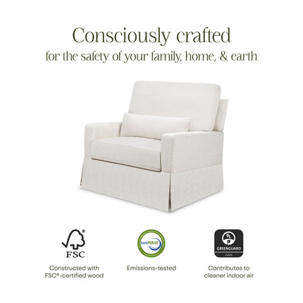 Crawford Pillowback Chair and a Half Comfort Swivel Glider