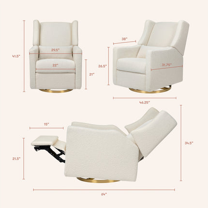 Kiwi Electronic Recliner and Swivel Glider with USB port