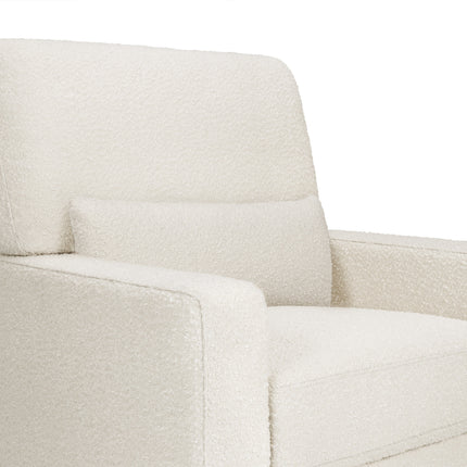 Crawford Pillowback Comfort Swivel Glider | Boucle with Tassel Fringe