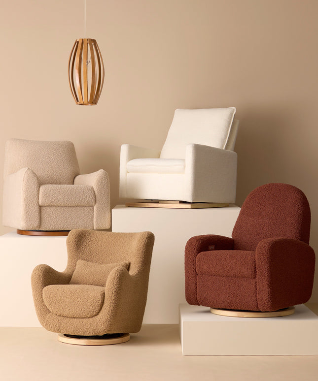 Solstice Swivel Glider in Shearling