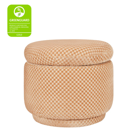 Enoki Storage Ottoman in Velvet Checker