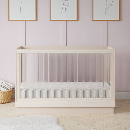 Harlow Acrylic 3-in-1 Convertible Crib with Toddler Bed Conversion Kit