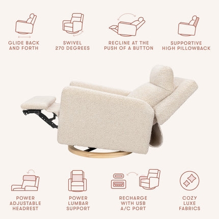 Sigi Pro Power Recliner and Swivel Glider with Power Adjustable Headrest and Lumbar Support