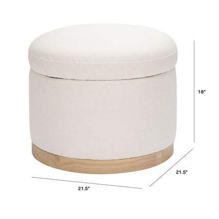 Naka Storage Ottoman in Eco-Performance Fabric | Water Repellent & Stain Resistant
